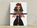 Santa Muerte Warrior Art Print | Gothic Mythology Poster
