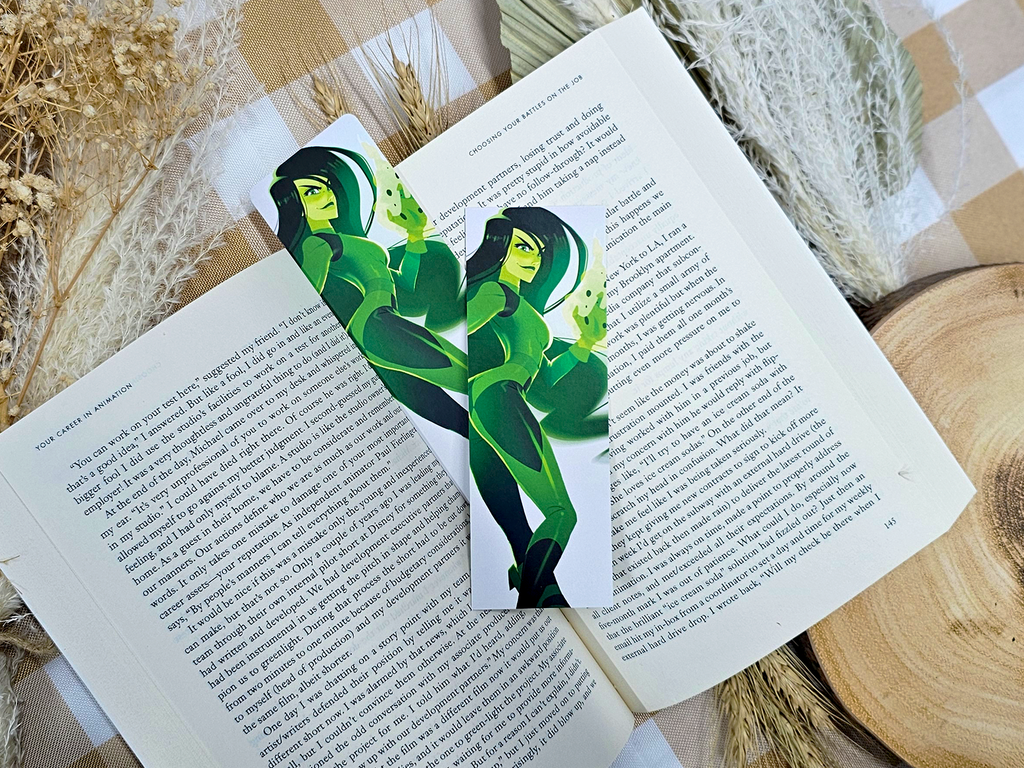 Shego Pinup Bookmark - Perfect Gift for Kim Possible Fans - LGBTQ Art - Ideal for Book Enthusiasts