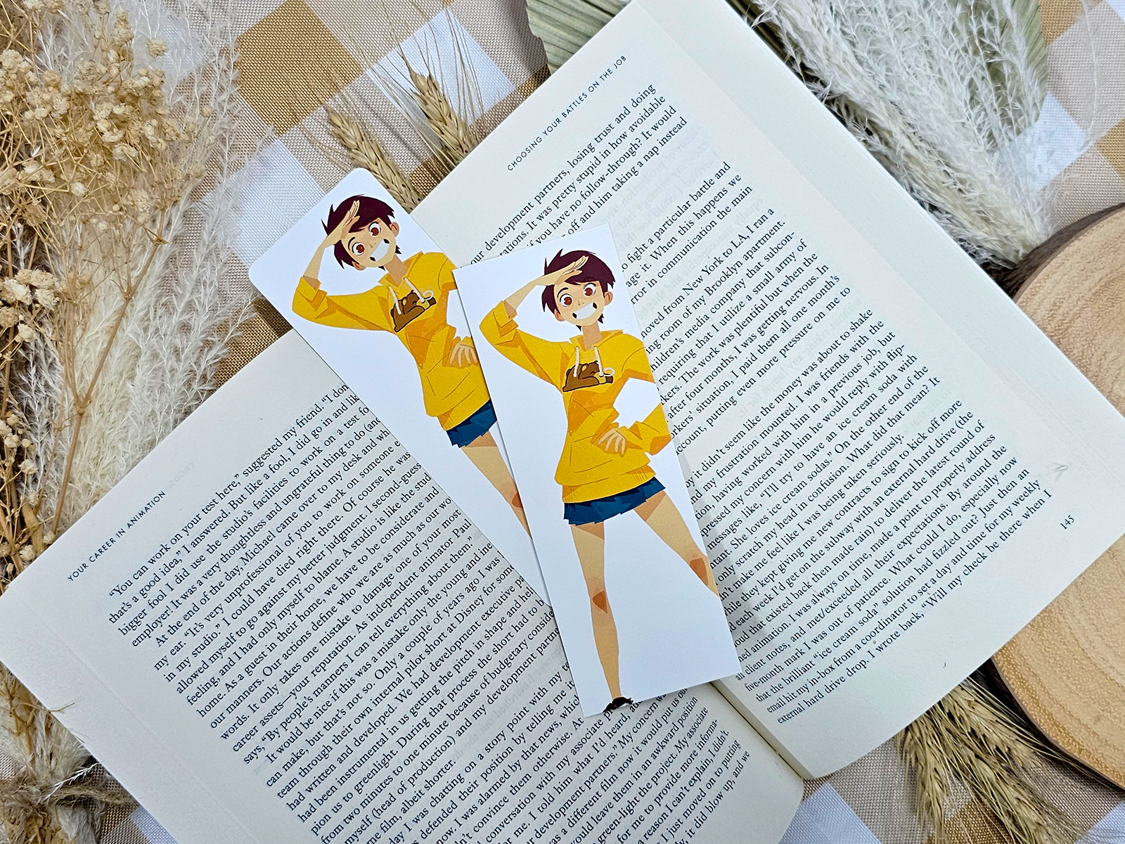 Anime Girl Bookmark | Hoodie Character Art (52 x 148mm)