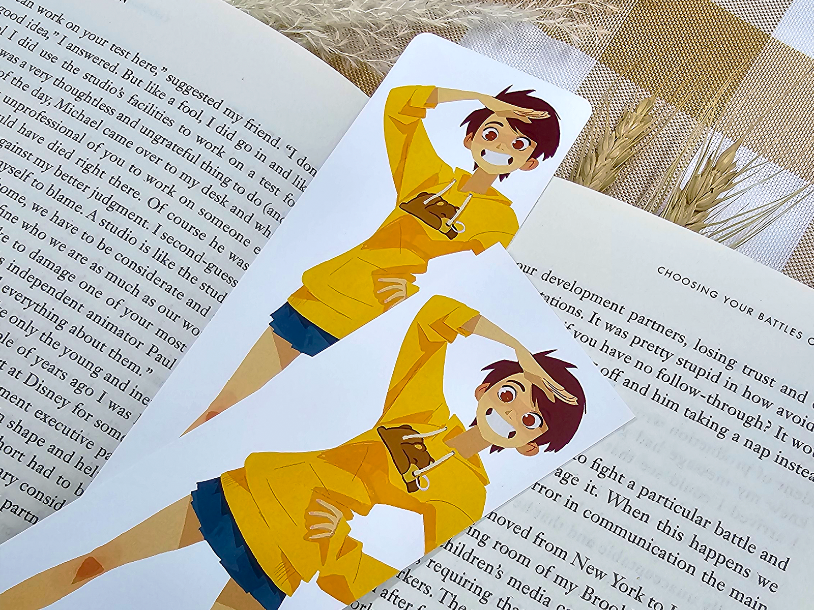 Anime Girl Bookmark | Hoodie Character Art (52 x 148mm)