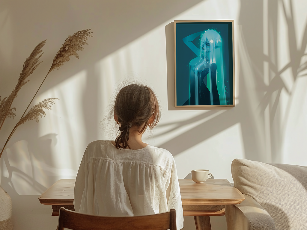 Water Spirit Art Print | Anime Fantasy Poster