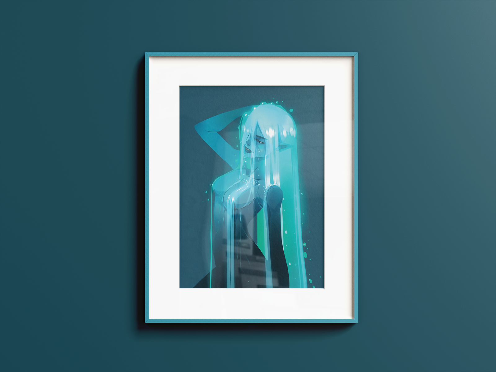 Water Spirit Art Print | Anime Fantasy Poster