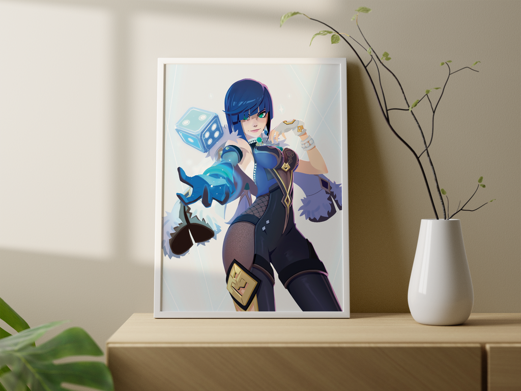 Yelan Art Print | Genshin Impact Poster