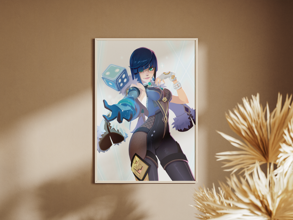 Yelan Art Print | Genshin Impact Poster