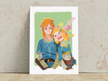 Link & Zelda Art Print | BOTW / TOTK Fan Art